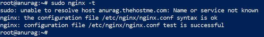 sudo nginx