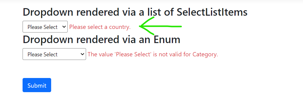 required validation fixed