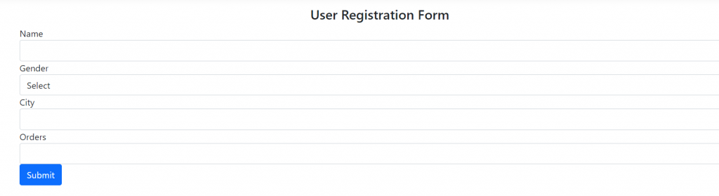 user form